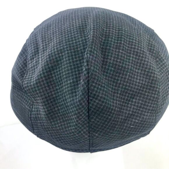 Tilly Endurables Gray Blue Plaid Newboy Peaky Blinders Fleece Earflap Cap - Picture 5 of 14